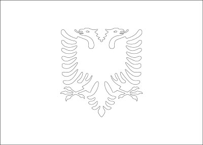 Printable coloring page for the flag of Albania