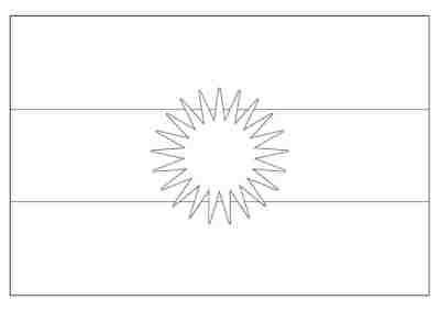Printable coloring page for the flag of Kurdistan