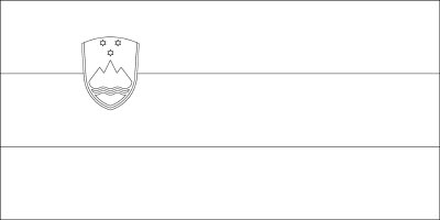 Printable coloring page for the flag of Slovenia