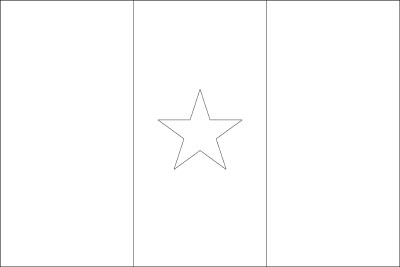 Printable coloring page for the flag of Senegal