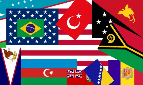 Flags of the World - 5 countries in 15 seconds 🥸 #guessflags