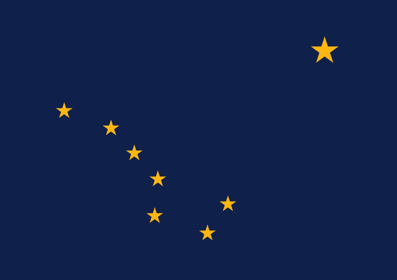 U.S state flag of Alaska