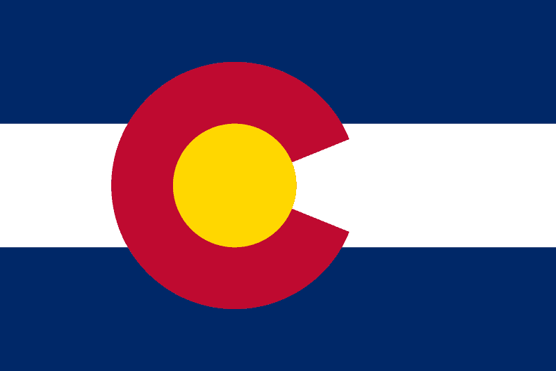 U.S state flag of Colorado