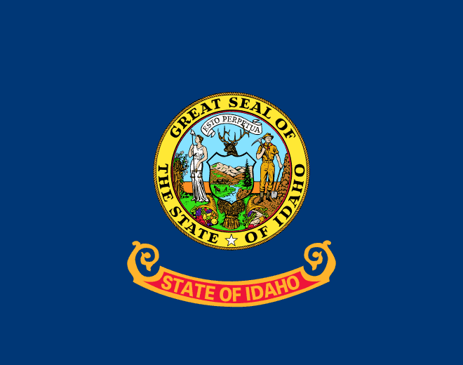 U.S state flag of Idaho