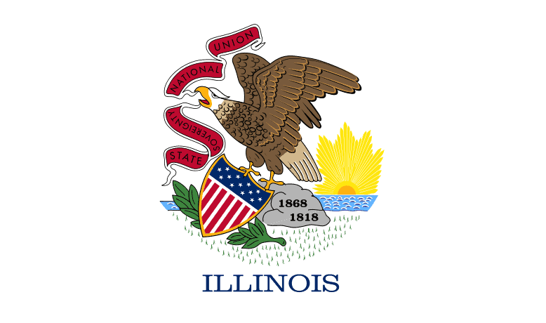 U.S state flag of Illinois