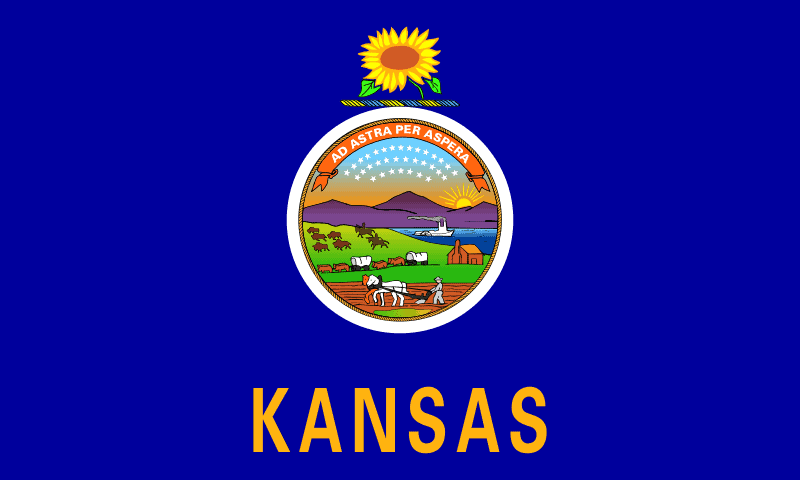 U.S state flag of Kansas