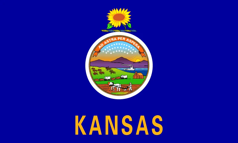U.S state flag of Kansas