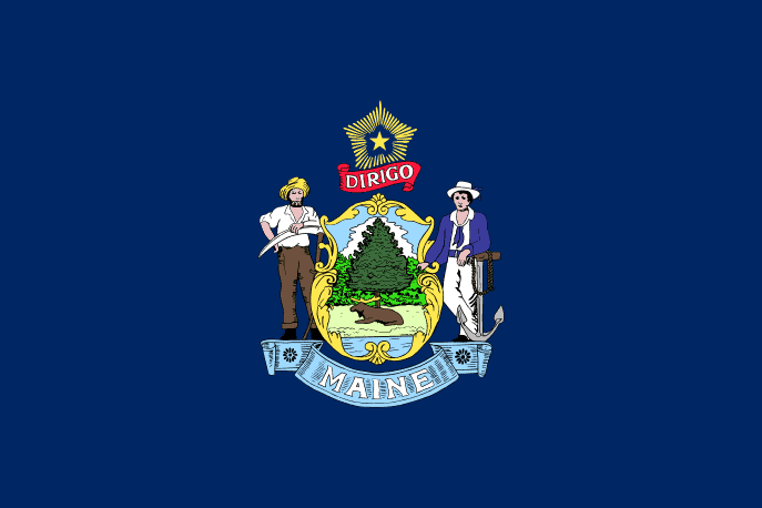 U.S state flag of Maine