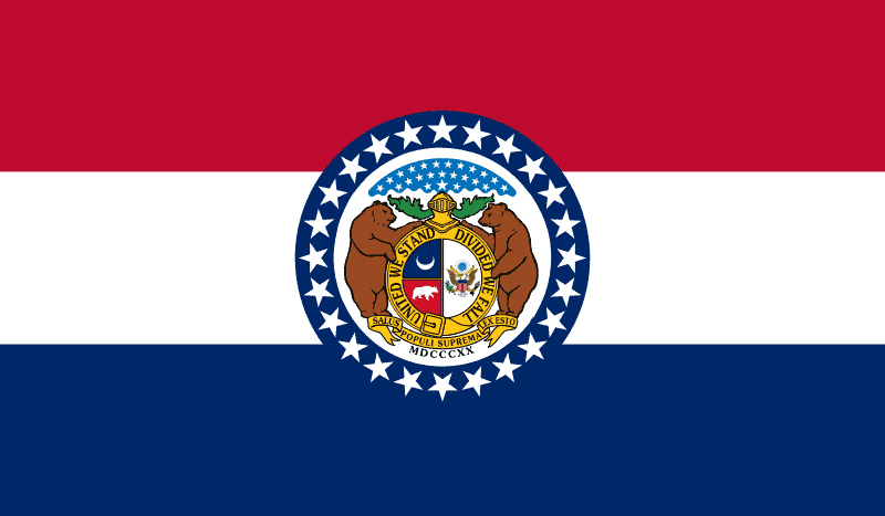 U.S state flag of Missouri