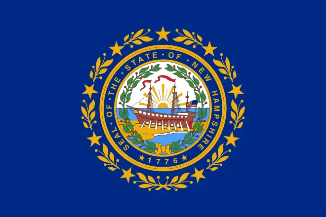U.S state flag of New Hampshire