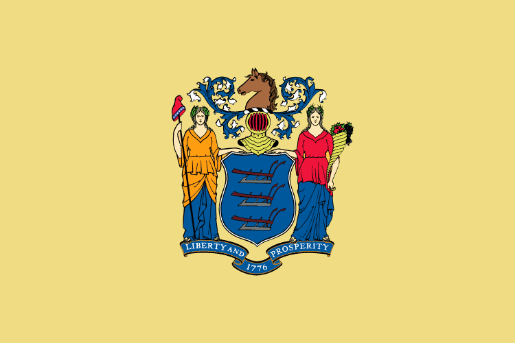 U.S state flag of New Jersey
