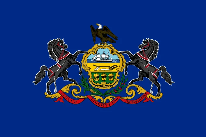 U.S state flag of Pennsylvania