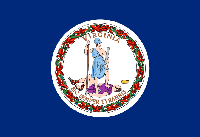 U.S state flag of Virginia