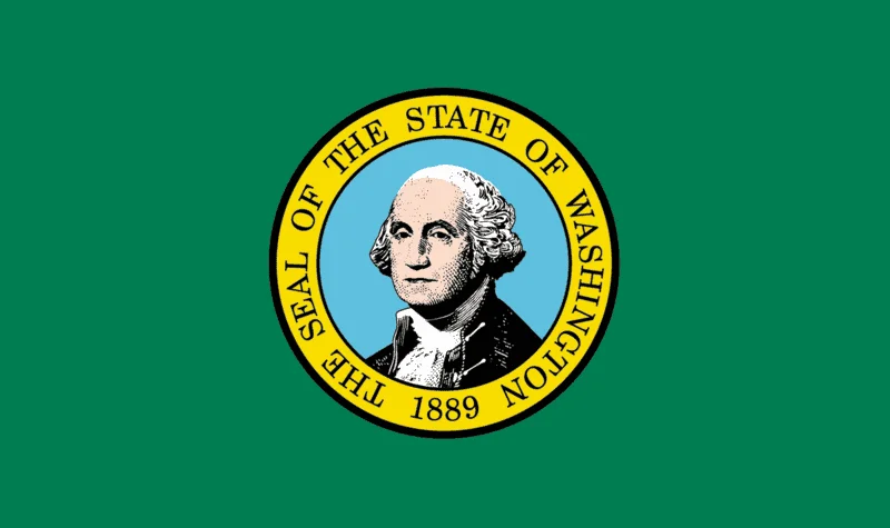 U.S state flag of Washington