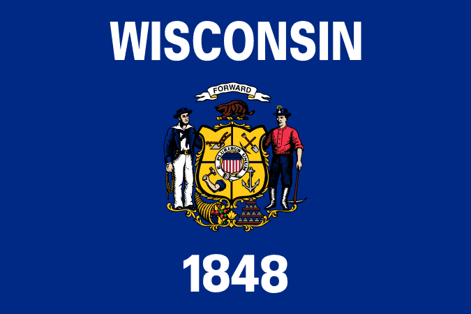 U.S state flag of Wisconsin