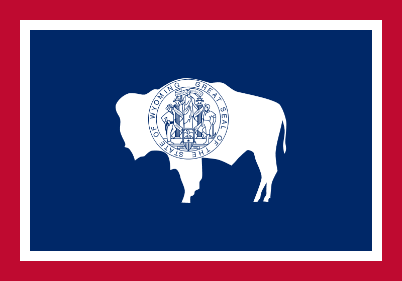 U.S state flag of Wyoming