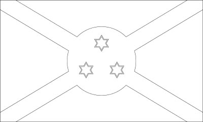 Printable coloring page for the flag of Burundi