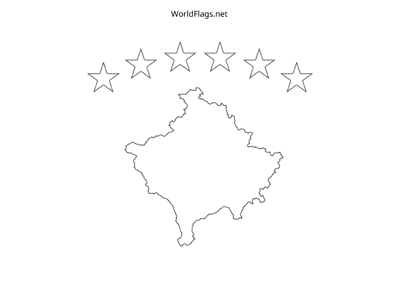 Coloring page for Kosovo