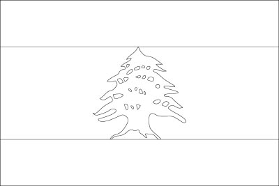 Coloring page for Lebanon