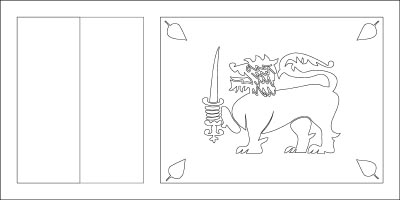 Printable coloring page for the flag of Sri Lanka