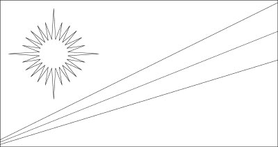 Printable coloring page for the flag of Marshall Islands