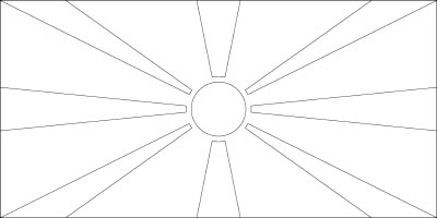 Coloring page for the Flag of Macedonia