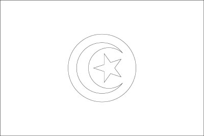 Coloring page for Tunisia